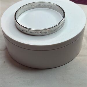 Kate Spade New York Silver Bangle Bracelet Best Friend Ever